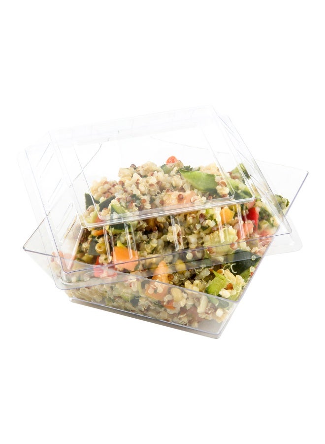 Restaurantware LIDS ONLY: Lids For 16 Ounce Disposable Bowls, 100 Lids For Appetizer Bowls- Containers Sold Separately, Sturdy, Clear Plastic Lids For 16 Ounce Kova Dessert Bowls, Secure Fit - Image 2