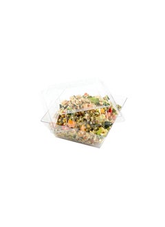 Restaurantware Restaurantware-LIDS ONLY: Lids For 16 Ounce Disposable Bowls, 100 Lids For Appetizer Bowls- Containers Sold Separately, Sturdy, Clear Plastic Lids For 16 Ounce Kova Dessert Bowls, Secure Fit  - Image 2