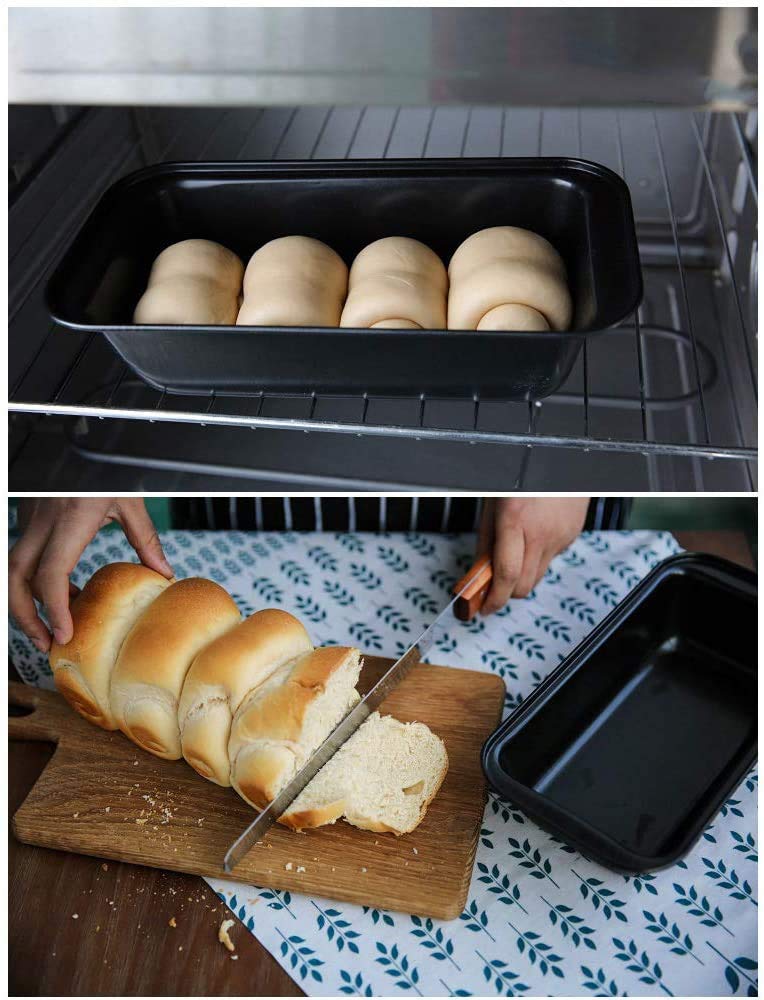 NF Noble Foods Rectangular Loaf Pan NonStick Bread Cake Bakeware Toast Oven Baking Mold for Cooking Meat Snacks Fried Eggs Barbecue Dessert 25cm - Image 3