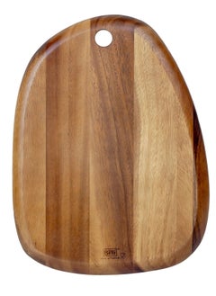 BILLI Pebble Shaped Acacia Cutting Board, Serving Board, 38x28 cm (Natural Acacia) Made in Thailand  - Image 1