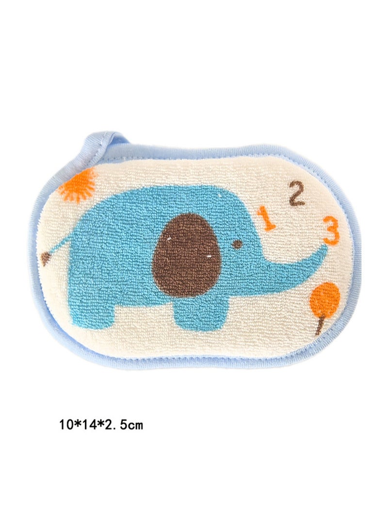 Generic - Baby Bath Sponge Soft Foam Scrub Natural Sponge for Bath, Shower Scrub Body Sponge for Kids/Babies (Blue Elephant) - Image 1