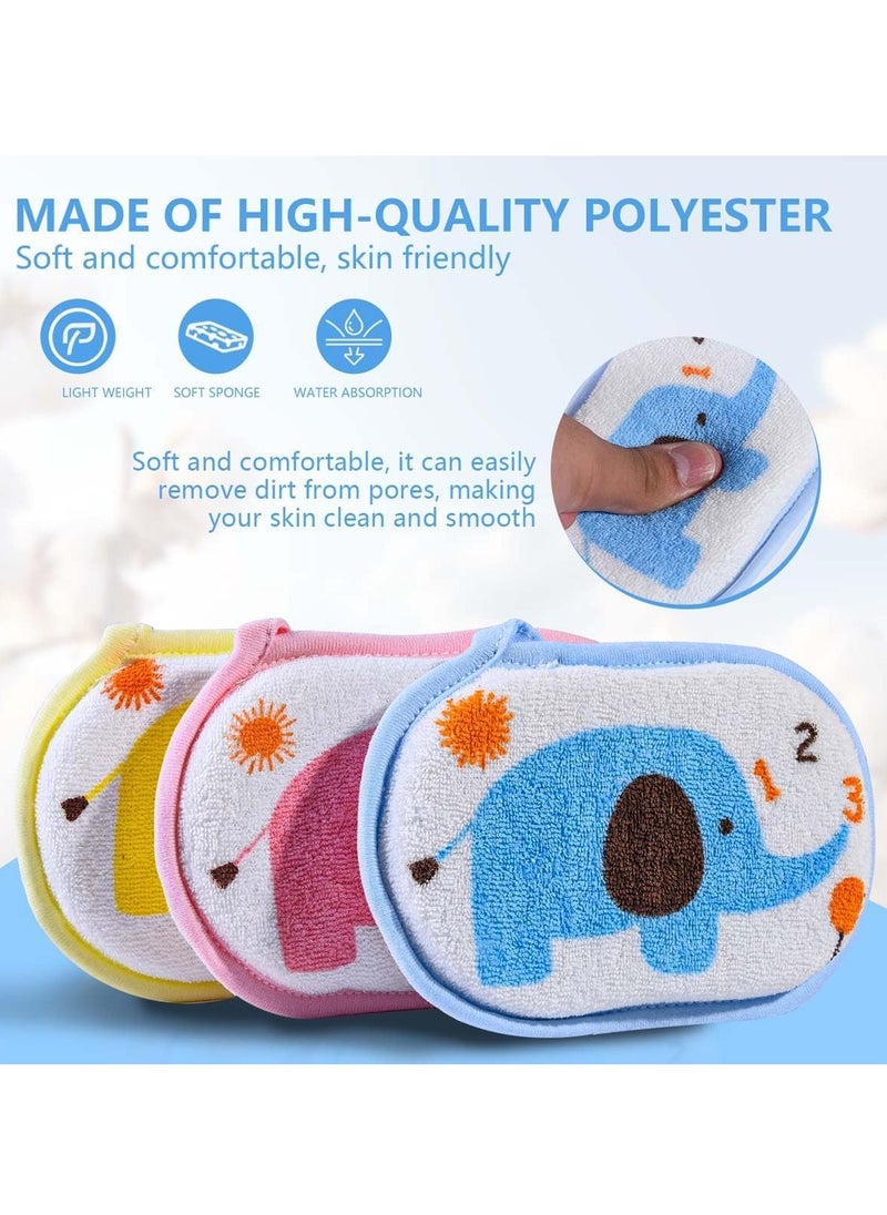 Generic - Baby Bath Sponge Soft Foam Scrub Natural Sponge for Bath, Shower Scrub Body Sponge for Kids/Babies (Blue Elephant) - Image 1