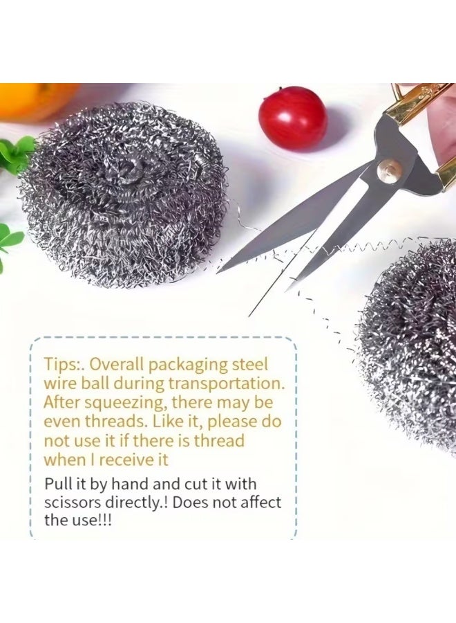 AMM 6 PCS Heavy Duty Stainless Steel Scrubbers – Rust Resistant Metal Scouring Pads for Pots, Pans, Dishes & Grill Cleaning – Strong Kitchen Cleaning Scrubbers Multi Pac - Image 4