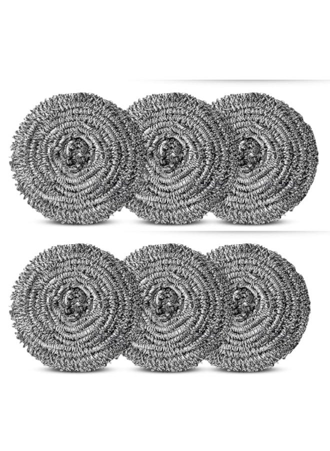 AMM 6 PCS Heavy Duty Stainless Steel Scrubbers – Rust Resistant Metal Scouring Pads for Pots, Pans, Dishes & Grill Cleaning – Strong Kitchen Cleaning Scrubbers Multi Pac - Image 2