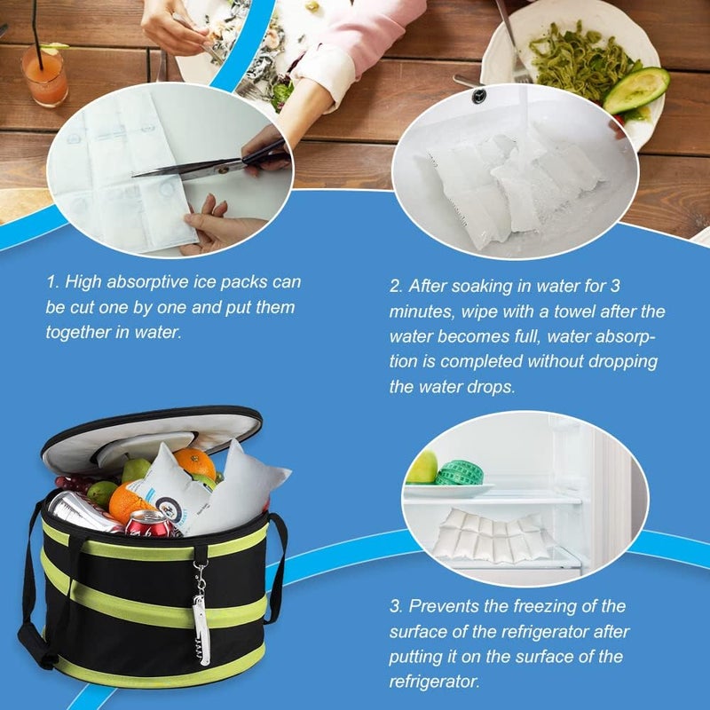 WORLD-BIO Ice Packs Sheets for Shipping and Cooler, Lunch Box Cold Pack - Long Lasting Cold Dry Ice Pack for Frozen Shipping Food, Flexible Ice Sheet Blankets, 12 Ice Cells Each (7" x 13" - 24 Sheets) - Image 4