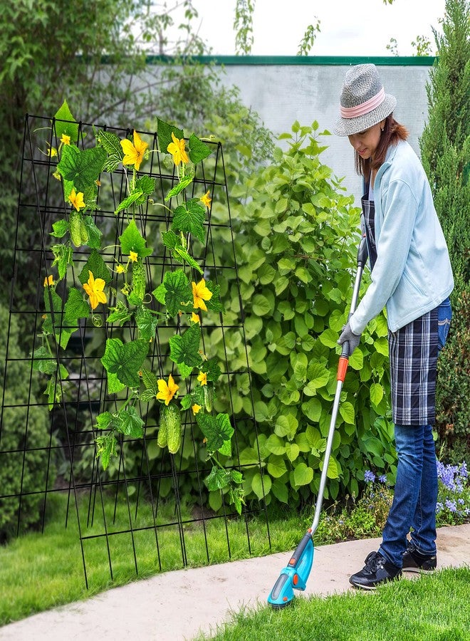 DoCred Cucumber Trellis, 2 Pack Foldable A Frame Trellis for Raised Bed Climbing Plants, Vegetables, Includes Plant Support Clips, Twist Ties, Plastic Ties- Made from PVC-Coated Steel - Image 2