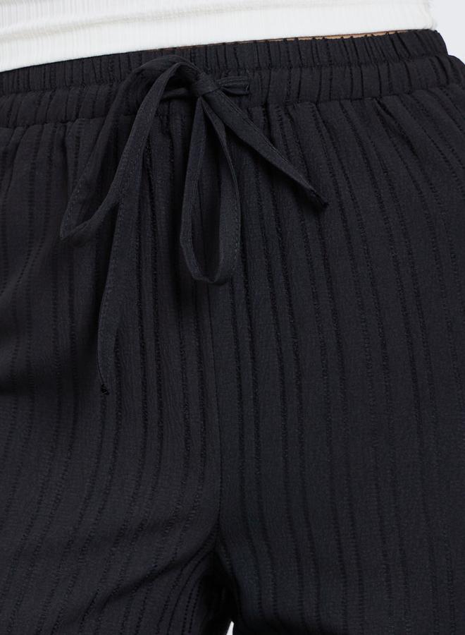 Take Two Textured Wide Leg Pants With Drawstring - Image 3
