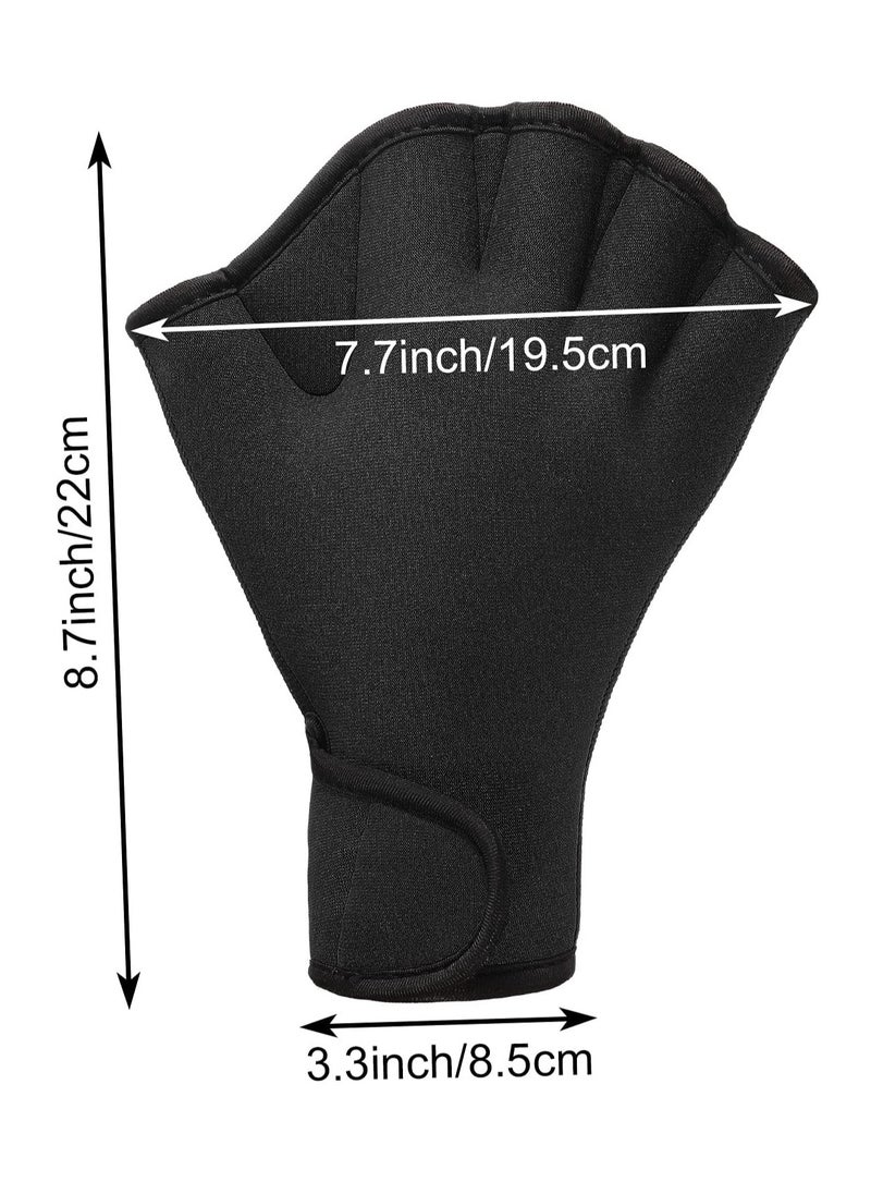 SYOSI Swimming Gloves, 2 Pairs Aquatic Swim Training Gloves Neoprene Gloves, Fitness Water Resistance Webbed Gloves Water Aerobic Equipment for Swimming Diving Exercise Training  - Image 2