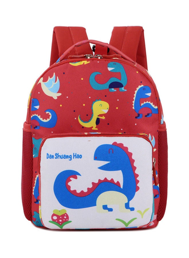 NIBEMINENT Children Cartoon Anti-lost Zipper Closure Backpack School Bag Pouch with Leash Red - Image 1