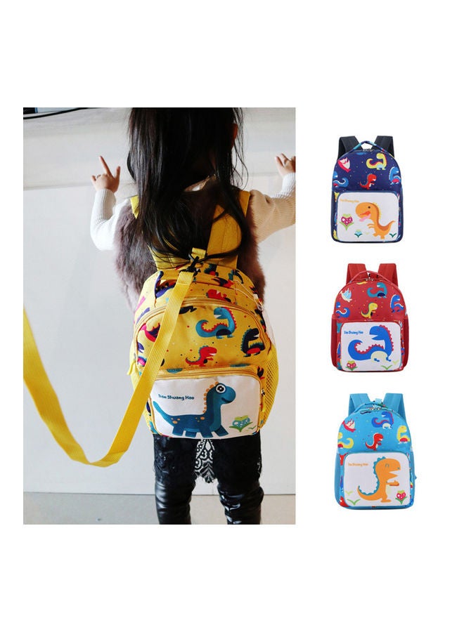 NIBEMINENT Children Cartoon Anti-lost Zipper Closure Backpack School Bag Pouch with Leash Red - Image 2