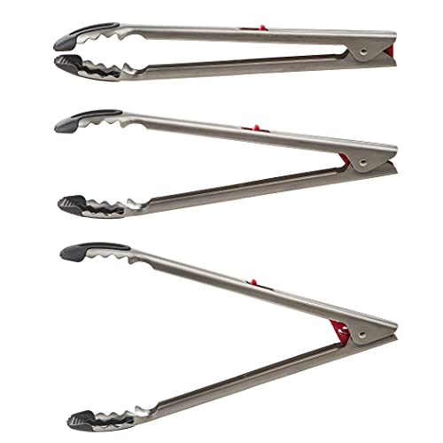 Prepsolutions Prep Solutions 12-Inch Stainless Steel One-Handed Locking Tongs – Ergonomic Design for Easy Gripping and Serving - Image 3