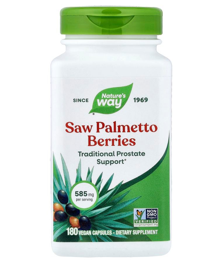 Saw Palmetto Berries 585 mg 180 Vegan Capsules