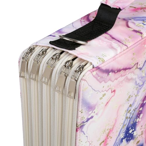 Lbxgap Portable Colored 480 Slots Pencil case Organizer with Printing Pattern for Watercolor Pens or Markers, Pencil Case Organizer for Artist - Image 4