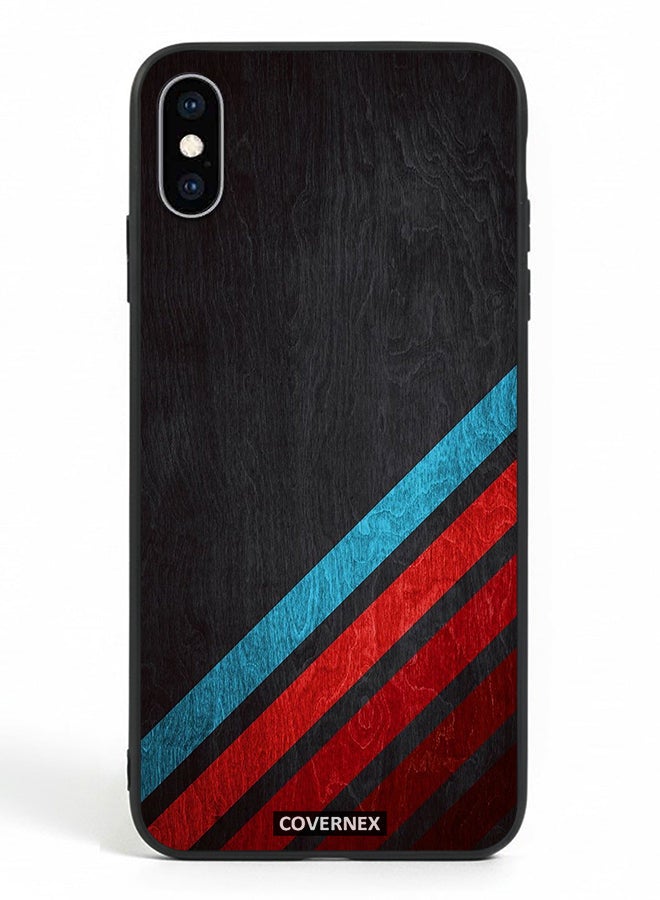 Covernex Apple iPhone X Protective Case Cover Printed Featuring Retro Racing Stripes - Image 2