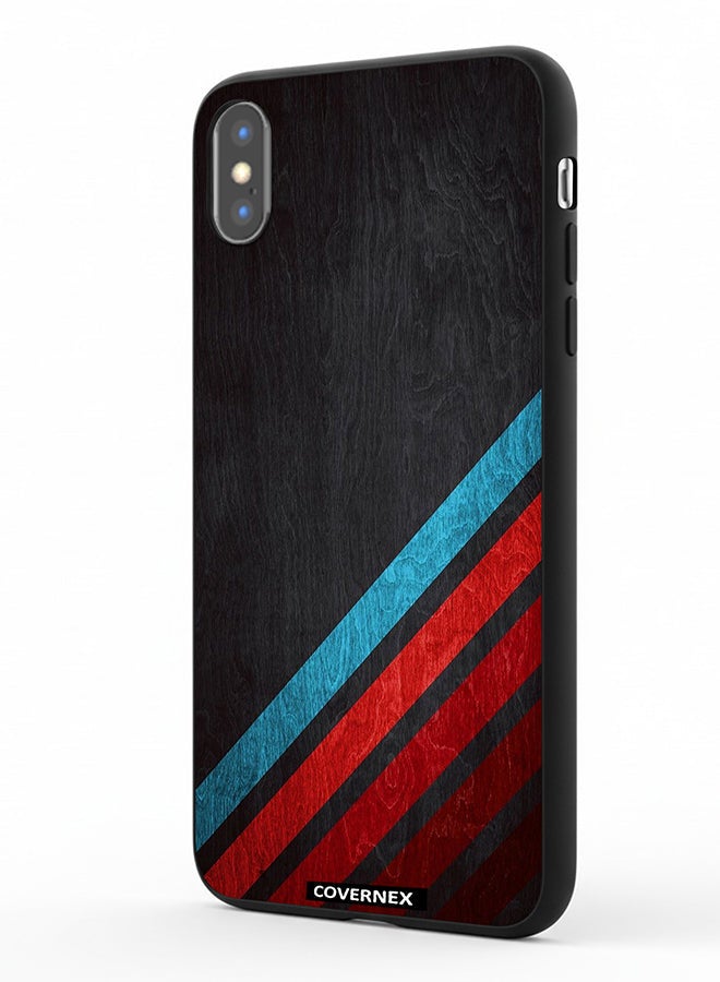 Covernex Apple iPhone X Protective Case Cover Printed Featuring Retro Racing Stripes - Image 1