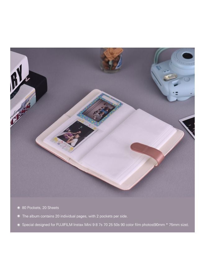 NIBEMINENT 80 Pockets Photo Album Pink 19.8x11.2x2.7cm - Image 3