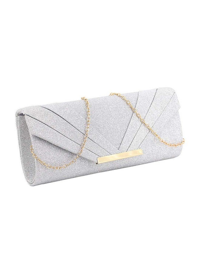 Naimo Womens Sparkle Paillette Clutch Evening Bag Elegant Pleated Envelope Handbag Party Cocktail Wedding Purse - Image 4