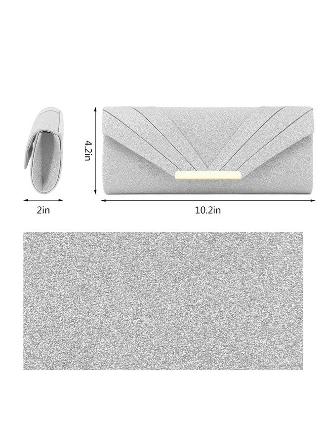 Naimo Womens Sparkle Paillette Clutch Evening Bag Elegant Pleated Envelope Handbag Party Cocktail Wedding Purse - Image 1