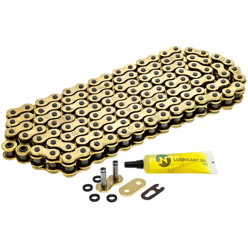 NICHE Gold 420 X-Ring Chain 124 Links with Connecting Master Link - Image 1