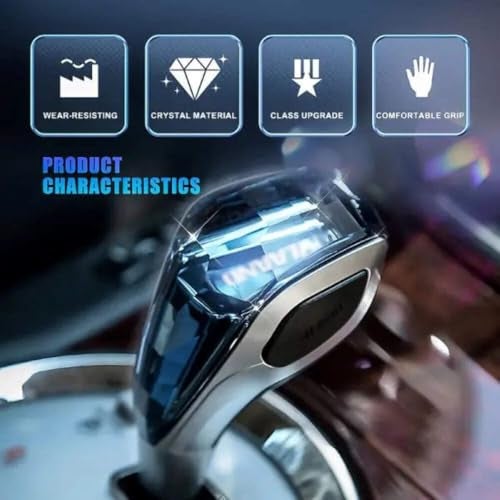 Car Craft Compatible With Toyota Urban Cruiser Innova Crysta Hycross Glanza Rumion Fortuner Land Cruiser Prado Hilux Camryvellfire Altis Etios Yaris Crystal Gear Knob Cover Handle 8/10/12mm Thread Car - Image 2