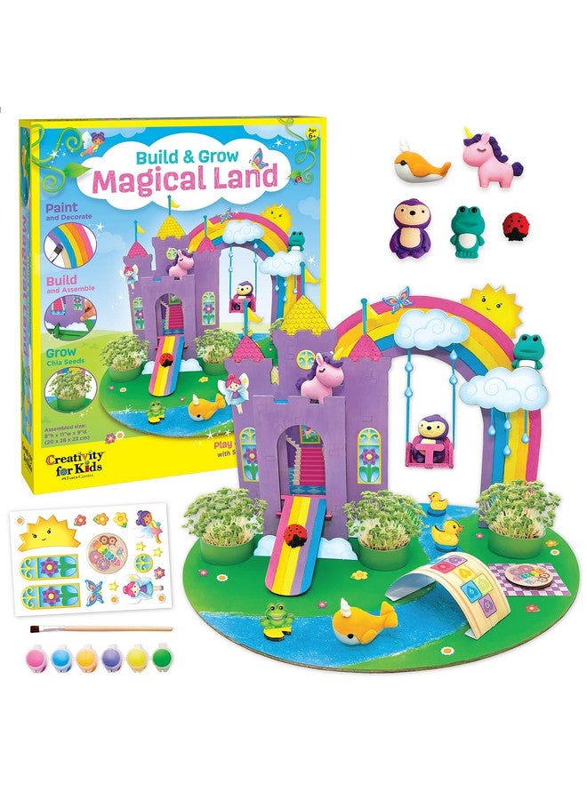 Creativity for Kids Build & Grow Magical Land Unicorn Craft 5In1 Kids Activities Unicorn Castle Toy Kids Gifts For Ages 68+ - Image 1