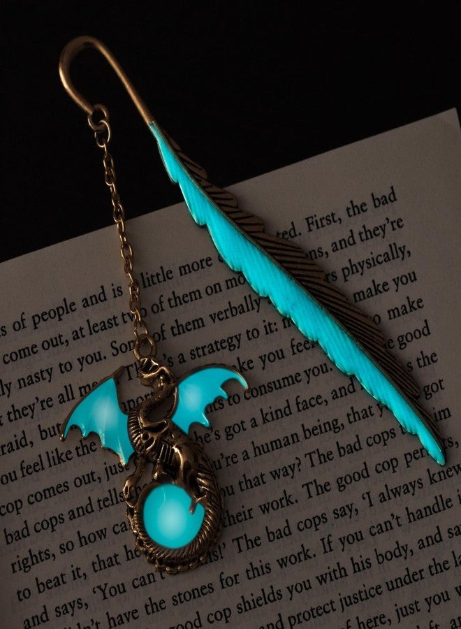 Cacukap Fantasy Fourth Wing Metal Bookmark Glow in The Dark, Cool Dragon Bookmark Gifts for Women Men Book Lovers Readers (Gold Dragon) - Image 2