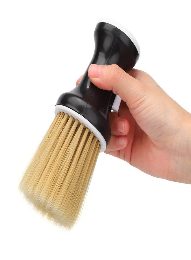 Acouto Soft Hair Neck Duster Hairdressing Powder Storage Styling Dust Cleaning BrushBlack Eliminate Damaged Hair Tender and Thick Nylon Bru (black) - Image 5