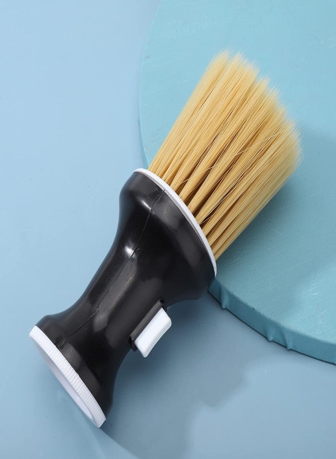 Acouto Soft Hair Neck Duster Hairdressing Powder Storage Styling Dust Cleaning BrushBlack Eliminate Damaged Hair Tender and Thick Nylon Bru (black) - Image 2