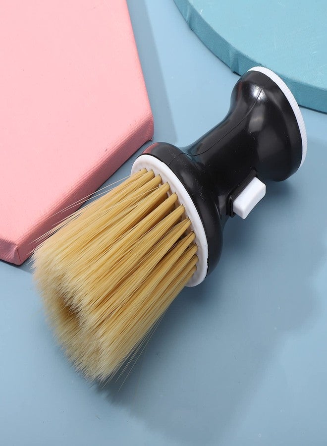 Acouto Soft Hair Neck Duster Hairdressing Powder Storage Styling Dust Cleaning BrushBlack Eliminate Damaged Hair Tender and Thick Nylon Bru (black) - Image 3