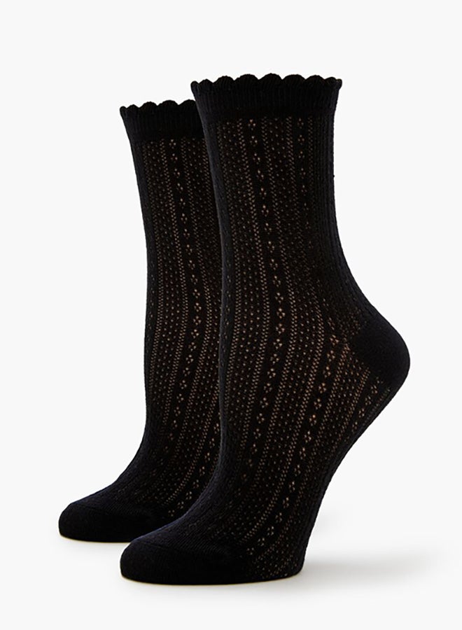 FOREVER 21 Pointelle Knit Crew Socks - Image 4