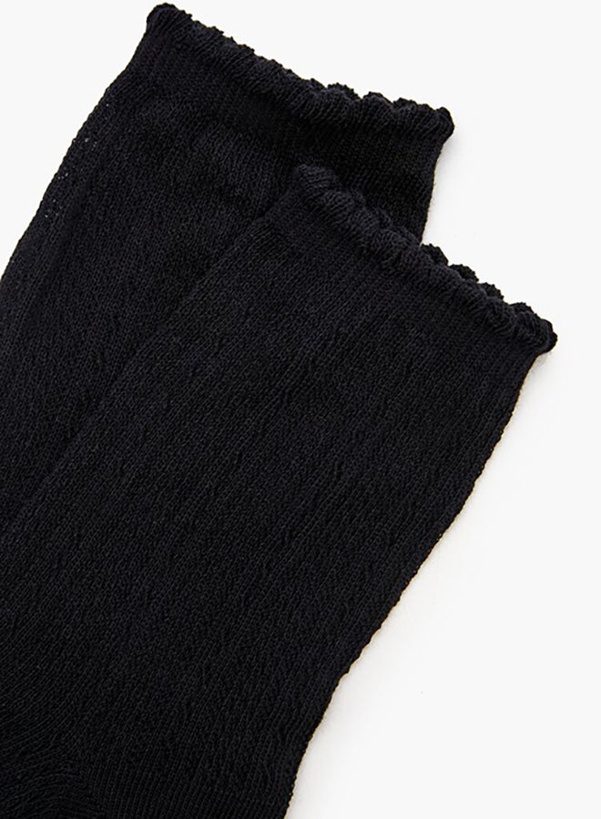 FOREVER 21 Pointelle Knit Crew Socks - Image 3