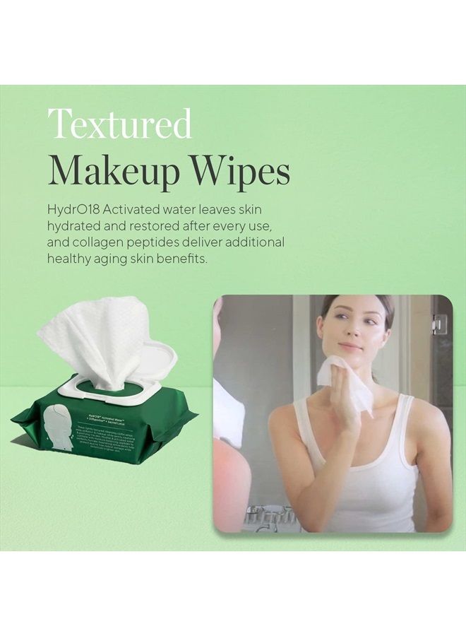 HydroPeptide مناديل الوجه الميcellية لتنظيف البشرة هيدروأكتيف، تنظف البشرة بلطف، مرطبة ومغذية، 30 قطعة (عبوة من 1) - Image 3