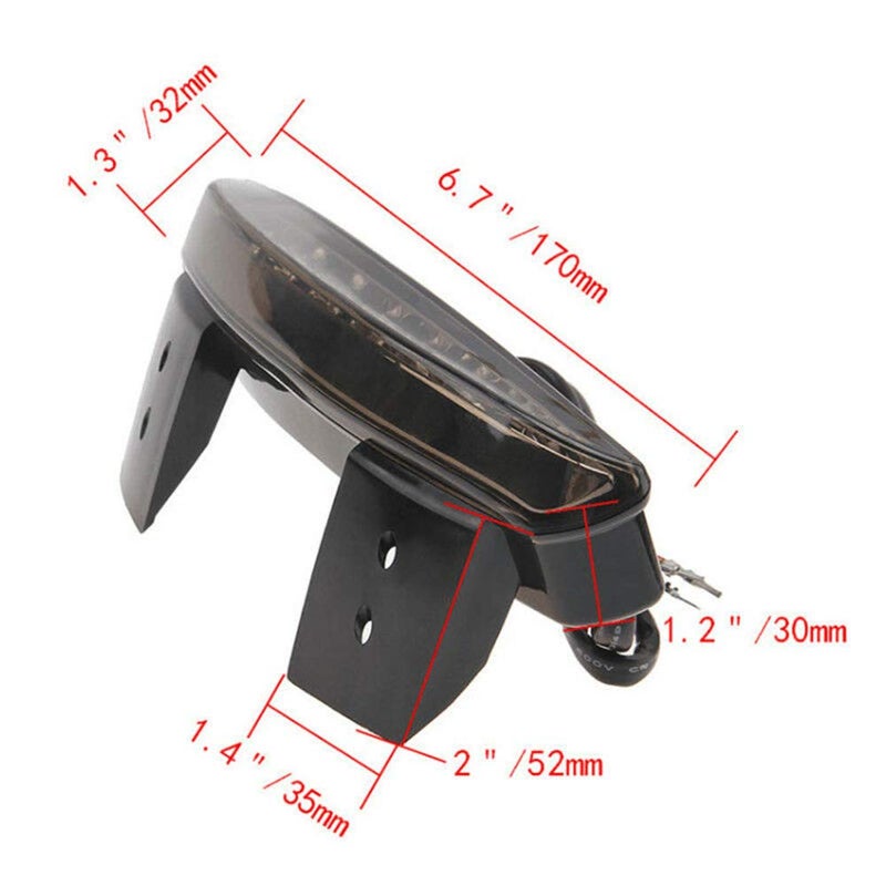 MISS MOLY Motorcycle Chopped Rear Fender Edge LED Brake License Plate Tail Light Stop Running Light Turn Signal Lamp for Harley Sportster XL883N 1200N XL1200V XL1200X - Image 4