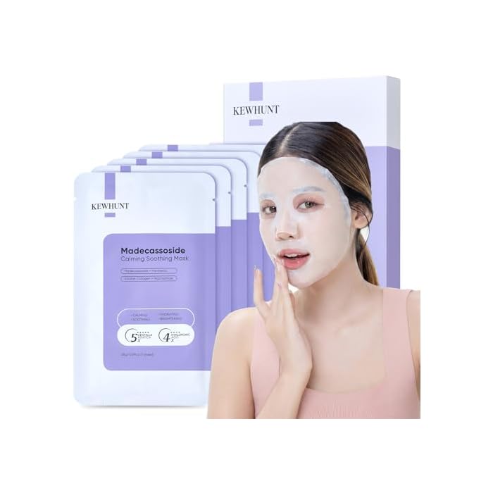 Madecassoside Blemish Repair Sheet Mask – Cica Daily Face Mask | Centella + Niacinamide + Hyaluronic Acid + Panthenol | Calming, Soothing, Hydrating, Glow – Travel Essentials, Mothers Day Gifts 10ea