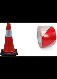 ABBASALI Safety Cone 100cm With Warning Tape  - Image 1