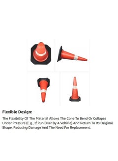 ABBASALI Safety Cone 100cm With Warning Tape  - Image 3