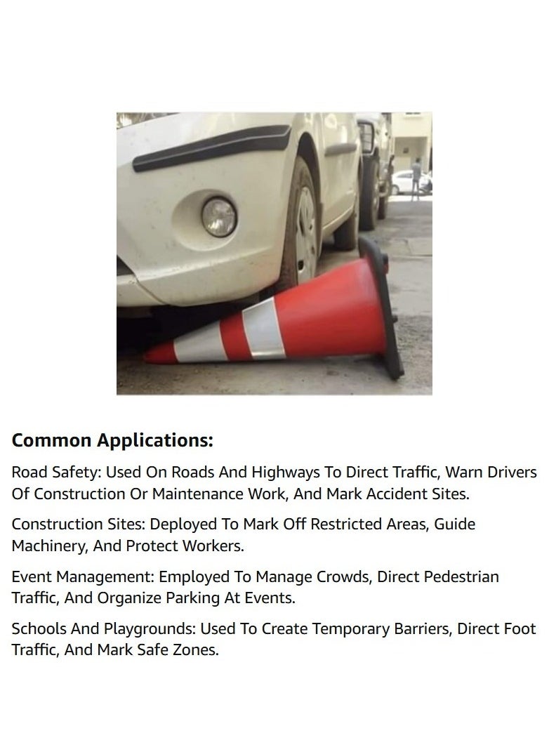 ABBASALI - Safety Cone 100cm With Warning Tape - Image 1