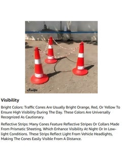 ABBASALI Safety Cone 100cm With Warning Tape  - Image 5