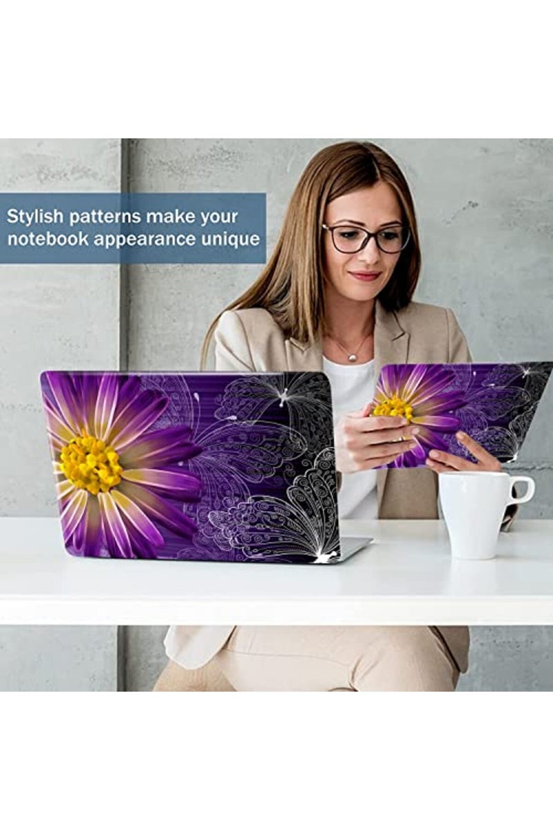 AORTDES Personalized Laptop Skin Sticker 13.3 14 15 15.4 15.6 Inches Universal Netbook Skin Sticker Reusable Notebook PC Art Protector, Butterfly & Daisy Flower - Image 5