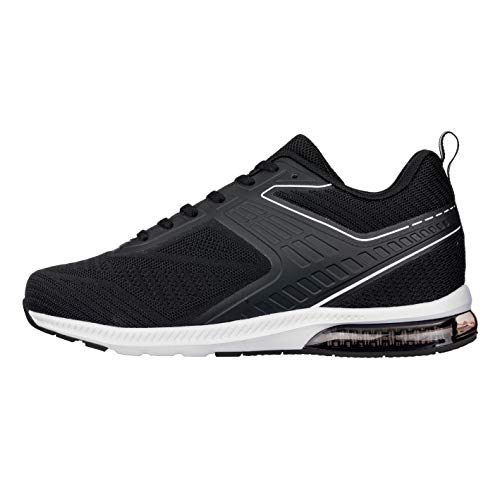 CALTO Men's Invisible Height Increasing Elevator Shoes - Black/White Super Lightweight Sporty Sneakers - 2.4 Inches Taller - Q231 - Size 9 D(M) US - Image 3