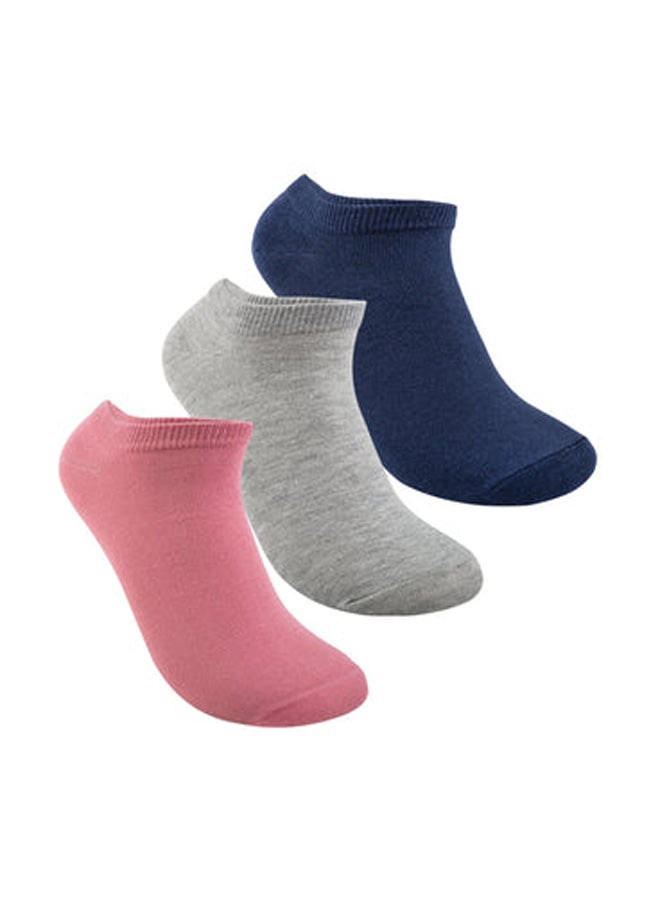 STITCH STITCH Women's Pack of 3 Lycra Ankle Casual Plain Socks 