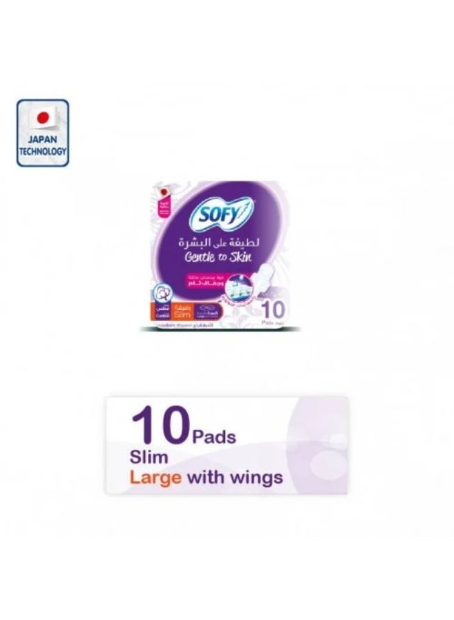 صوفي فوط نسائية كبيرة سوفي اللطيفة على البشرة قوة امتصاص وجفاف تام  10 فوط