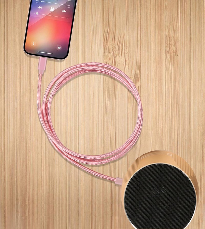 Wahbite USB-C to 3.5mm Aux Audio Cable, Apple MFi Certified Car Stereo Cord for iPhone 15 16 17 Series, iPad Pro, MacBook, Samsung Galaxy S 25 S24 S23 S22 Note 20, Pixel 5 6 7 8 9 (Pink) - Image 4
