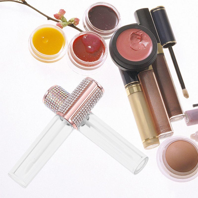 4PCS Empty DIY Lip Gloss Tubes Refillable Rhinestone Patch Lip Glazes Bottles - Image 2
