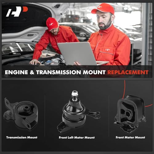A-Premium 3PCS Engine Motor Mount and Transmission Mount Kit Compatible with Honda Accord 1998 1999 2000 2001 2002, 2.3L, Manual Transmission Only, Replace# 50840S84305, 50840S84A80 - Image 2