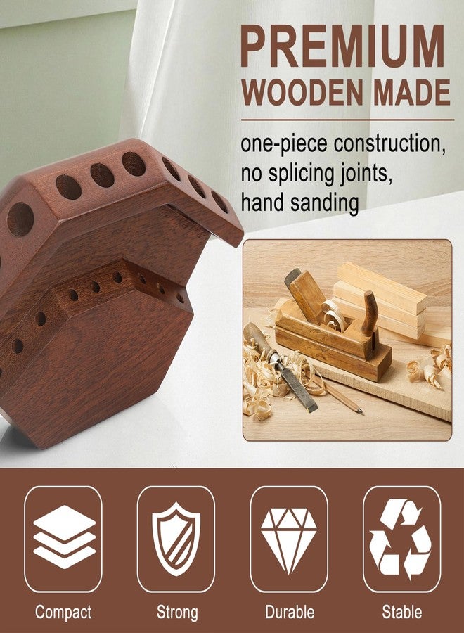 Enjoyard 2 in 1 Dart Holder and Wall Dart Holder Made of Wood, High-Quality Dart Arrow Holder | Presentation Display Dart Rack | Dart Holder Premium Dart Accessory (Walnut Wood Color, 1PCS) - Image 4