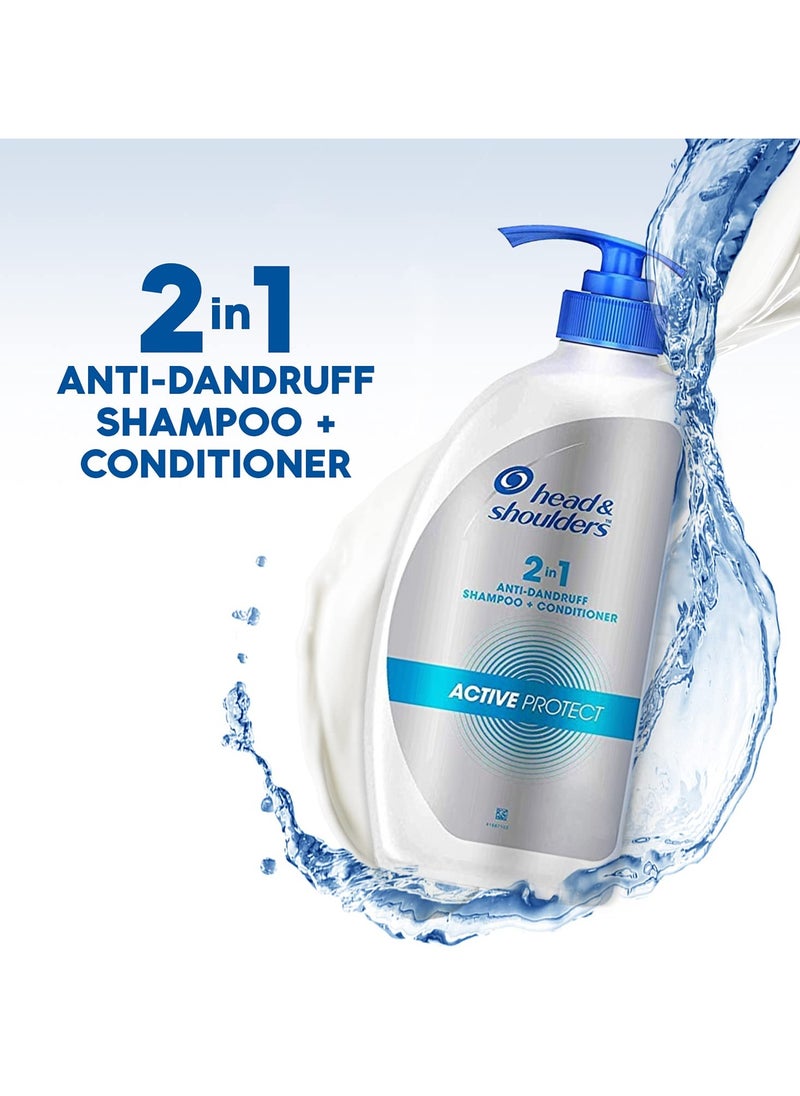 Head & Shoulders Anti Dandruff Shampoo + Conditioner, Active Protect, 650 ML  - Image 4