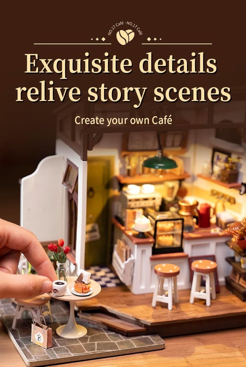 RoWood ROKOR Miniature Coffee Shop House Kit - Image 3