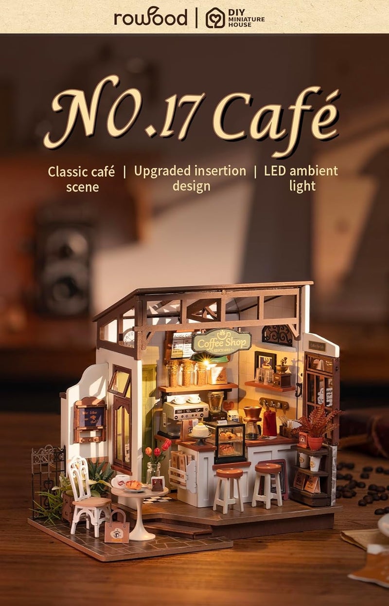 RoWood ROKOR Miniature Coffee Shop House Kit - Image 2