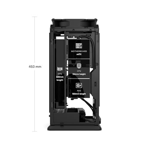 Fractal Design Mood Black PC Case - Sleek Fabric Design, 180mm Top Fan, Conceals 325mm Graphics Card, m-ITX Motherboard Compatible, Easy Access Build, Efficient Cooling - Image 2